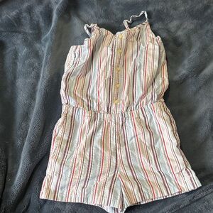 Vineyard Vines Kids Striped Romper in Blue and Red